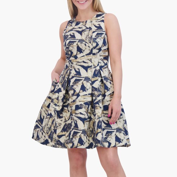 Vince Camuto Dresses & Skirts - VINCE CAMUTO Jacquard Abstract Print Fit and Flare Mini Dress, NWT